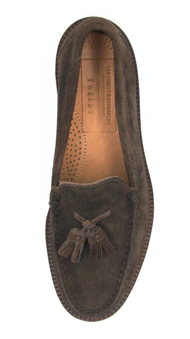 Tassel Loafers, Chocolate Suede
