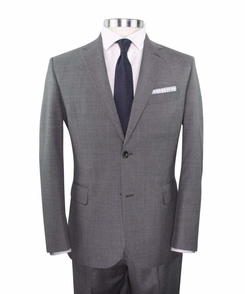 Grey Worsted Wool Suit