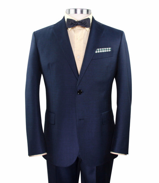 True Navy Worsted Wool Suit – THOMAS WAGES