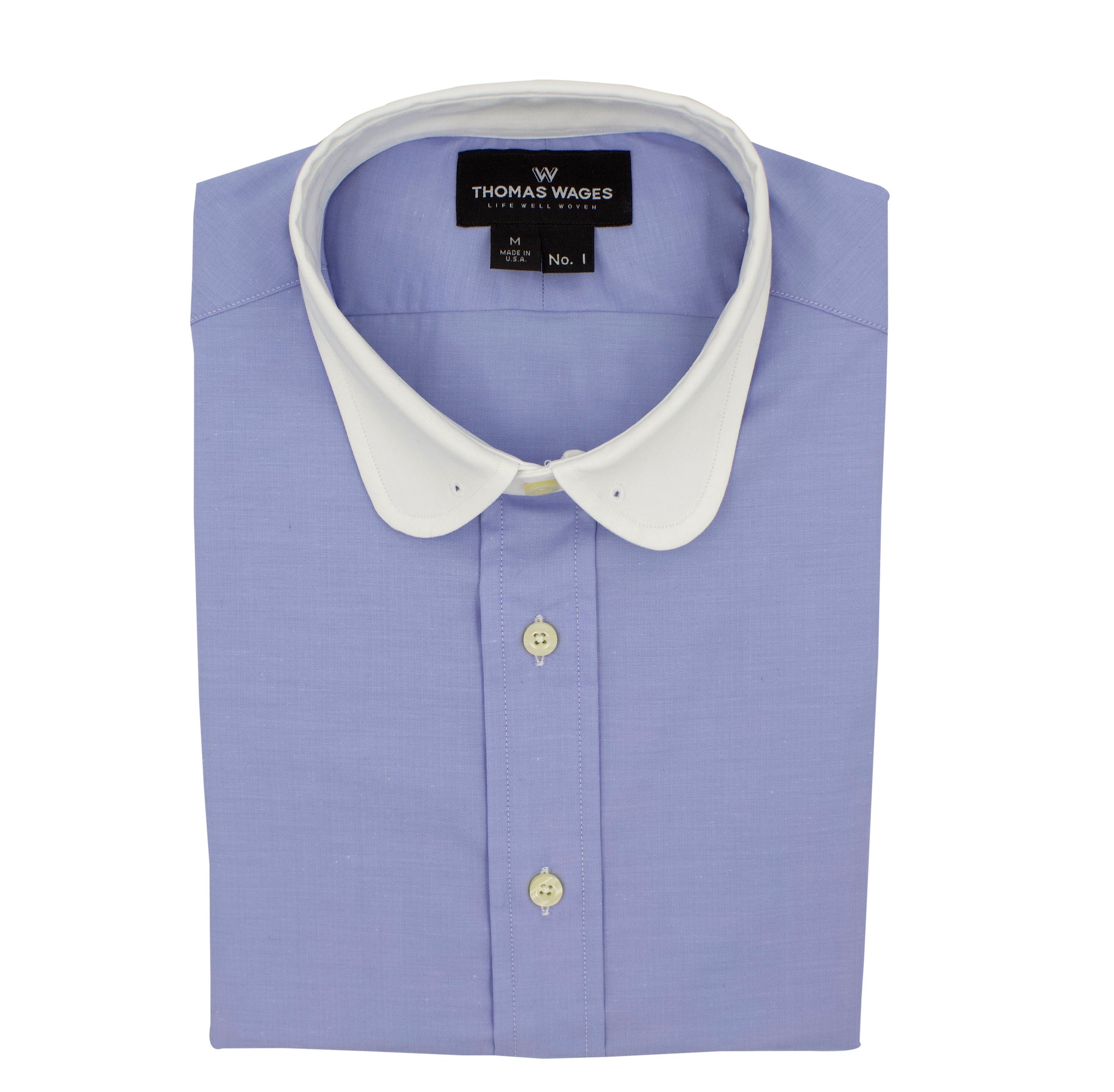 blue dress for baby girl Blue w/ White Club Collar Performance Dress Shirt, with tie bar eyelet –  THOMAS WAGES