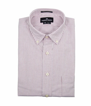 Red University Stripe Oxford