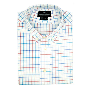 White Oxford w/ Red/Blue Windowpane